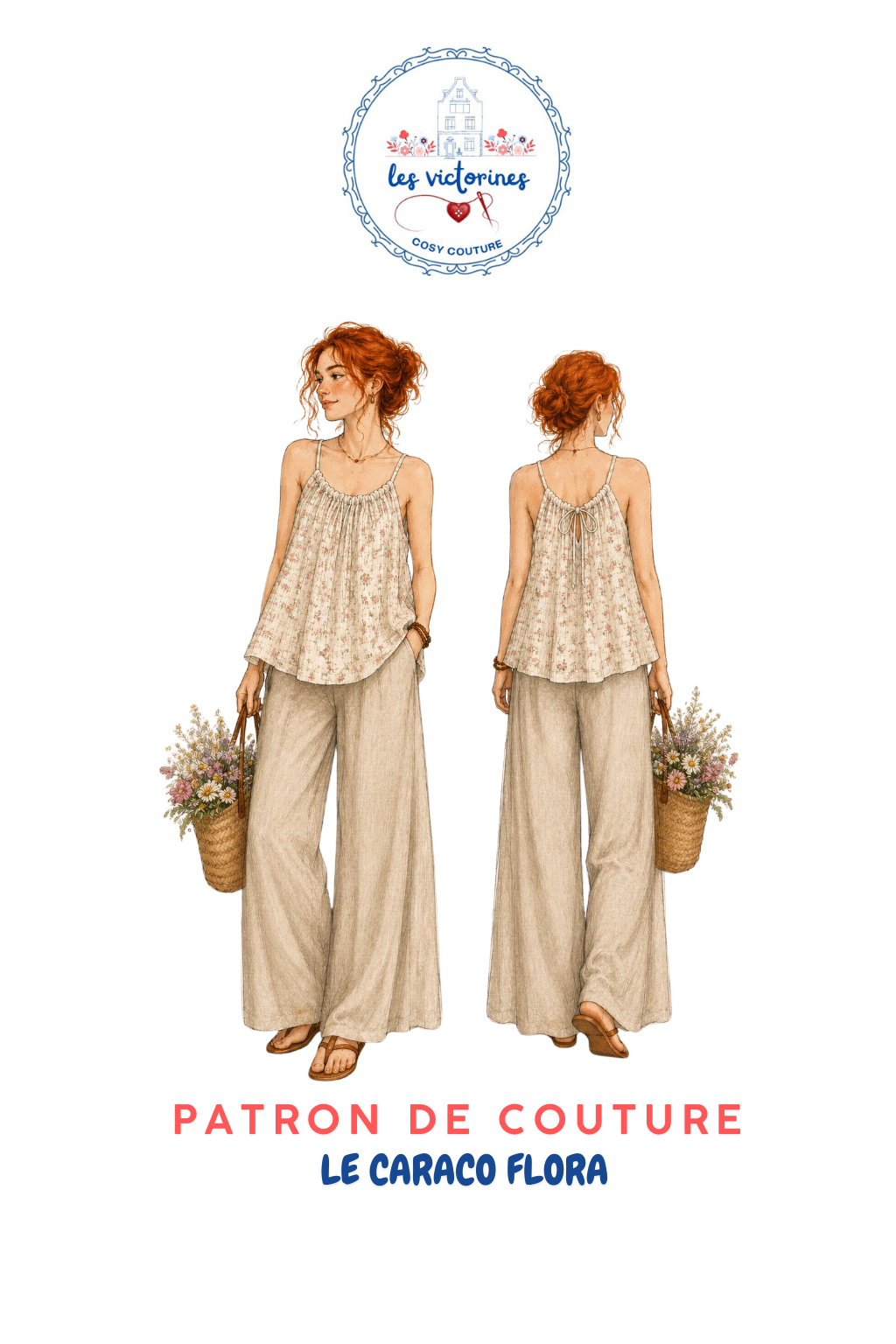 patron de couture le caraco Flora