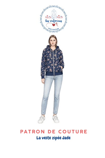 patron de couture la veste zipée Jade