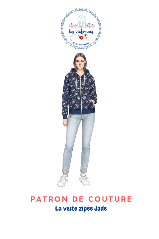 patron de couture la veste zipée Jade