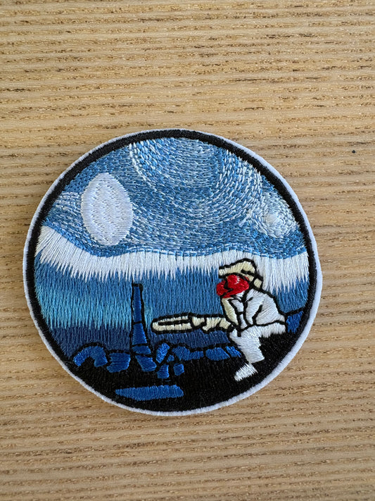 écusson brodé rond  "Nuit étoilée Van Gogh"