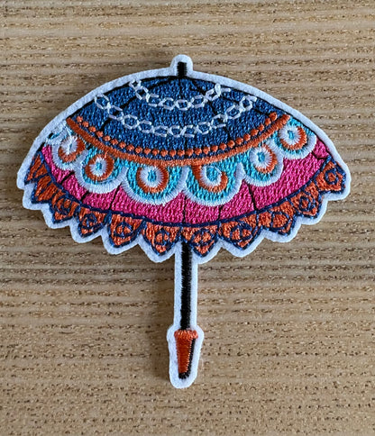 écusson brodé - Ombrelle / Parasol bohème coloré