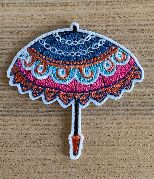 écusson brodé - Ombrelle / Parasol bohème coloré