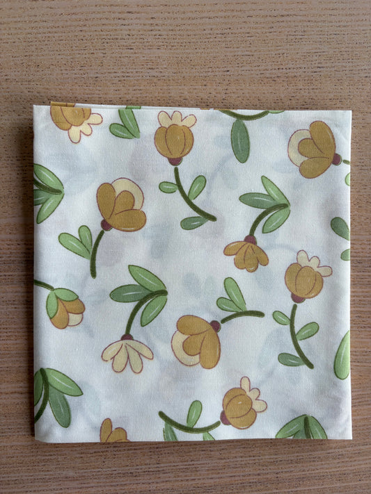 coupon tissu "fleurs de miel"