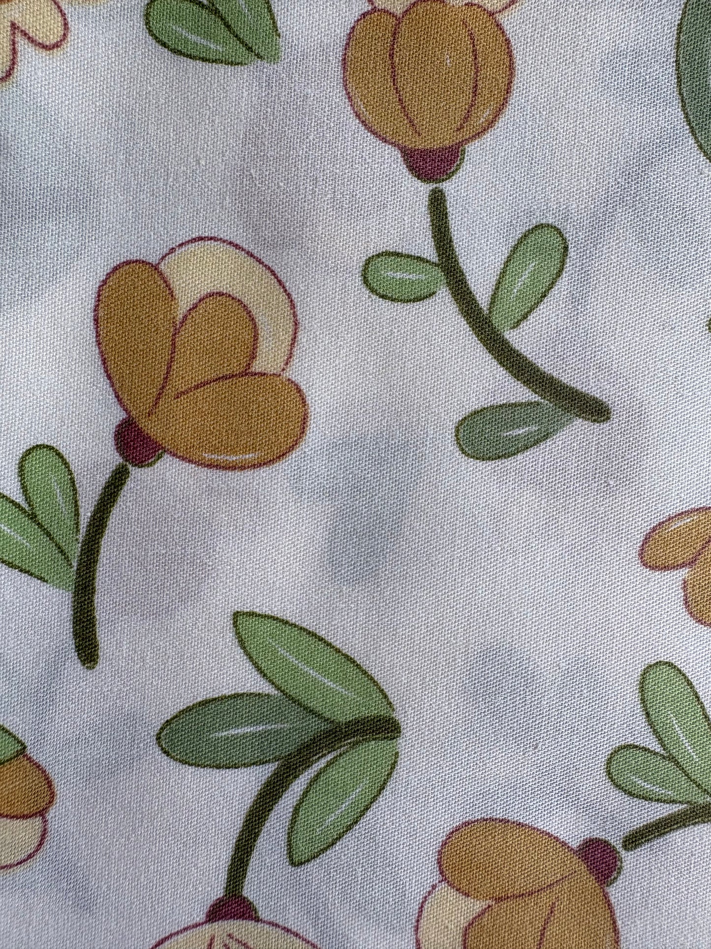 coupon tissu "fleurs de miel"