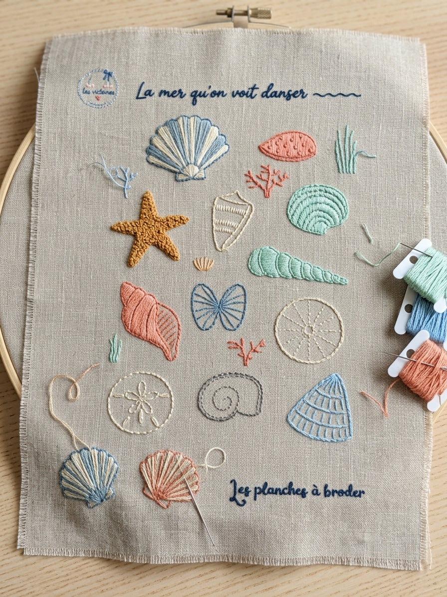 Planche à broder "La mer"